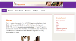 Desktop Screenshot of nutrition.mchtraining.net